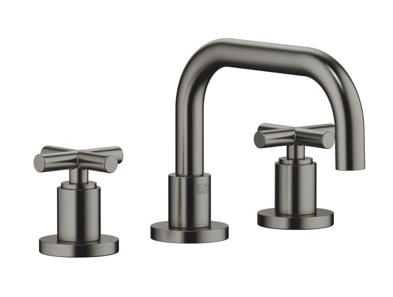 Dornbracht Tara Смеситель для умывальника на 3 отверстия 20705892-99 темная платина матовая