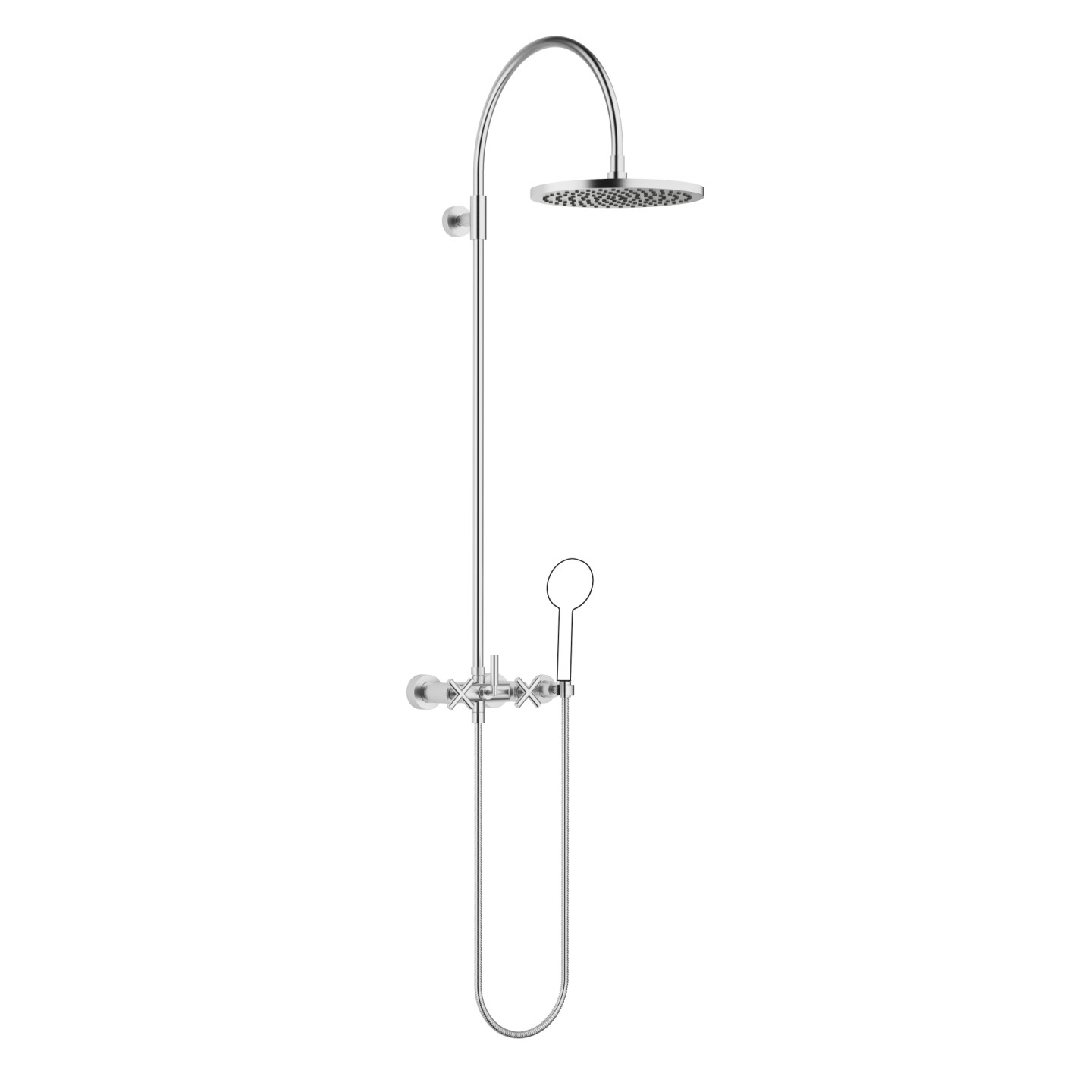 Dornbracht Tara Душевой гарнитур 26622892-93 хром сатинированный