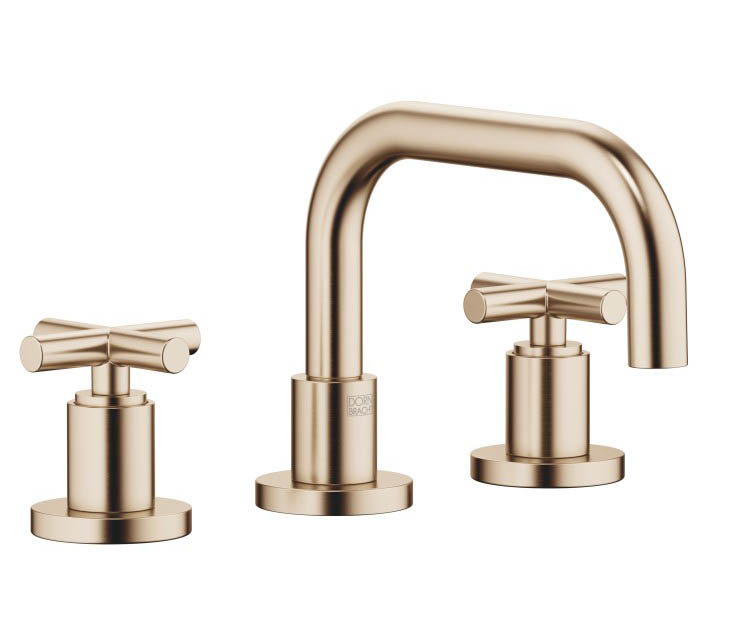 Dornbracht Tara Смеситель для умывальника на 3 отверстия 20705892-46 шампань сатинированный
