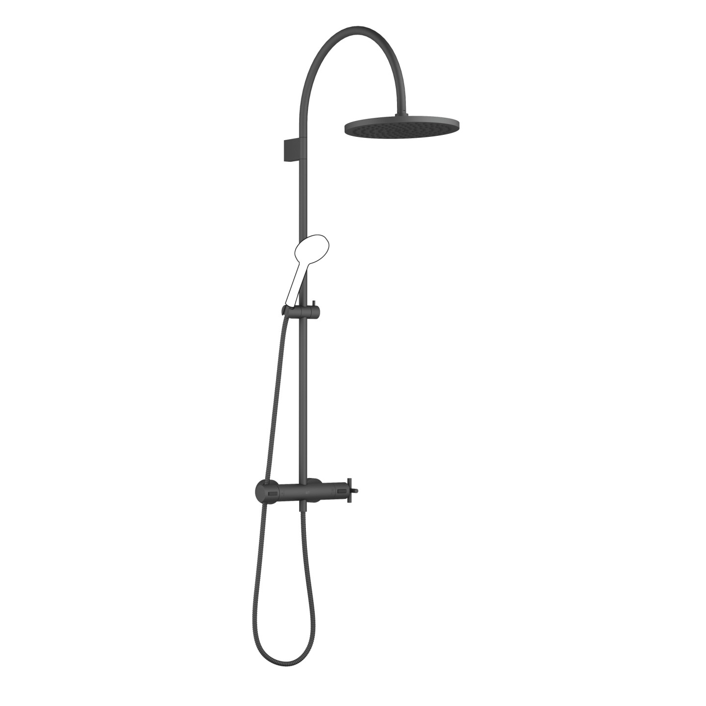 Dornbracht Tara Душевой гарнитур 34460892-33 черный матовый