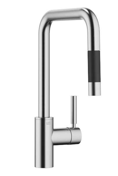 Dornbracht META SQUARE Смеситель однорычажный Pull-down с функцией душа 33870861-93 хром сатинированный