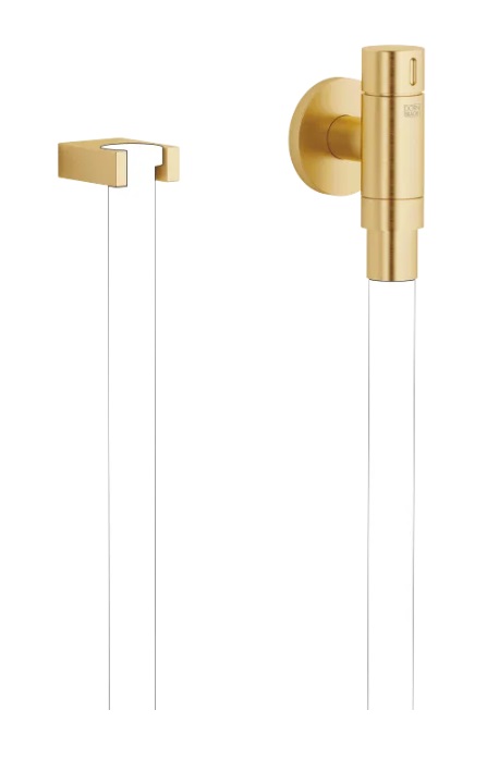 Dornbracht WaterTube Kneipp-настенное присоединительное колено с держателем для шланга с отдельной розеткой 27843979-28 латунь сатинированный