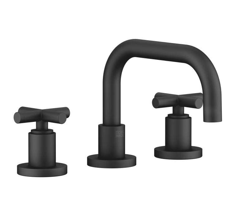 Dornbracht Tara Смеситель для умывальника на 3 отверстия 20705892-33 черный матовый
