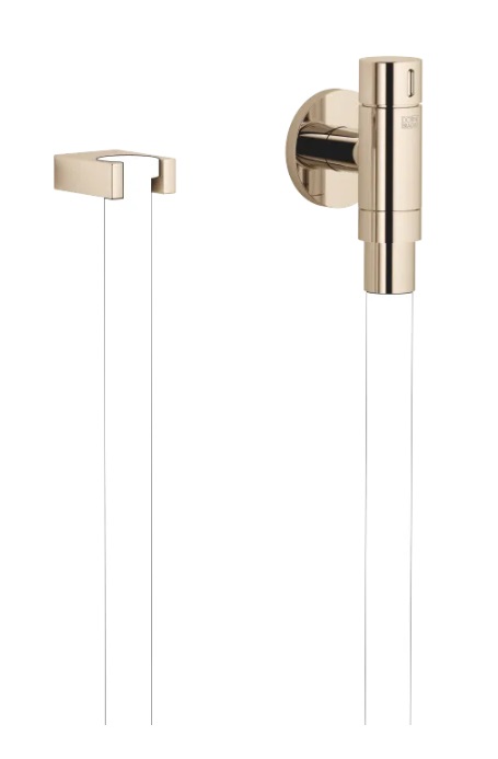 Dornbracht WaterTube Kneipp-настенное присоединительное колено с держателем для шланга с отдельной розеткой 27843979-47 шампань