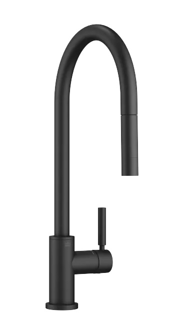 Dornbracht TARA Смеситель однорычажный Pull-down с функцией душа 33870888-33 черный матовый