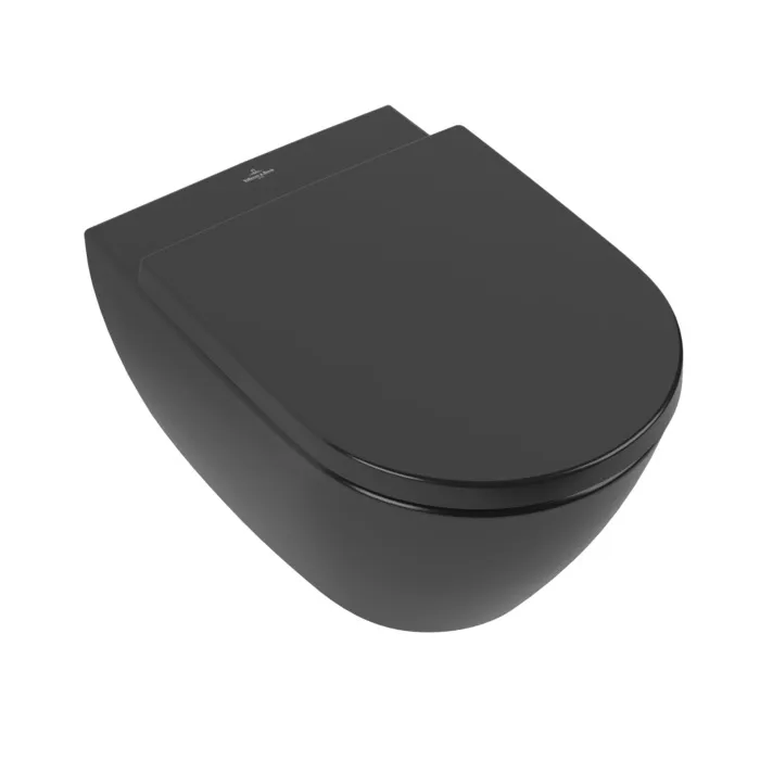 Villeroy & Boch Subway 2.0 5614R0R7 Унитаз Pure Black CeramicPlus безободковый