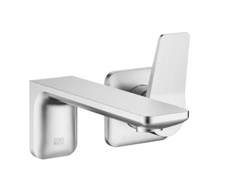 Dornbracht Liss? Смеситель для умывальника однорычажный настенный 36861845-93 хром сатинированный