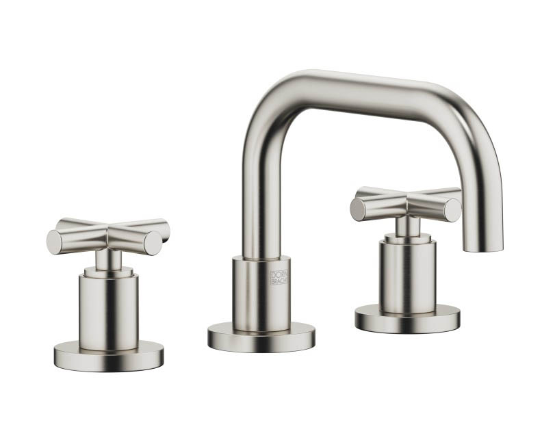 Dornbracht Tara Смеситель для умывальника на 3 отверстия 20705892-06 платина матовая