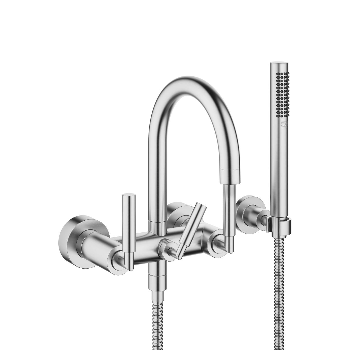 Dornbracht Tara Смеситель для ванны с гарнитуром 25133882-93 хром сатинированный