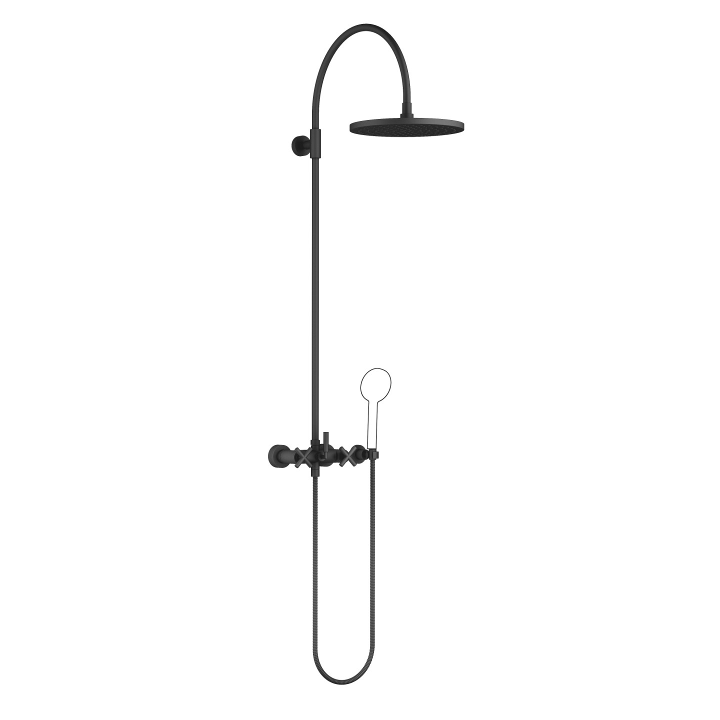 Dornbracht Tara Душевой гарнитур 26622892-33 черный матовый