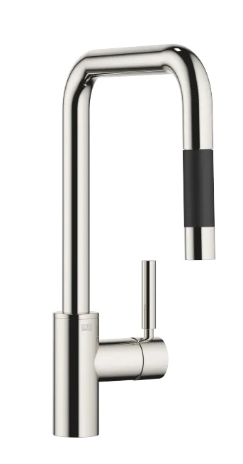 Dornbracht META SQUARE Смеситель однорычажный Pull-down с функцией душа 33870861-08 платина